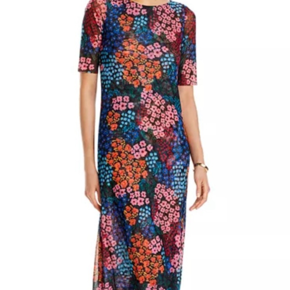 JOHNNY WAS ASTRID MESH MIDI DRESS